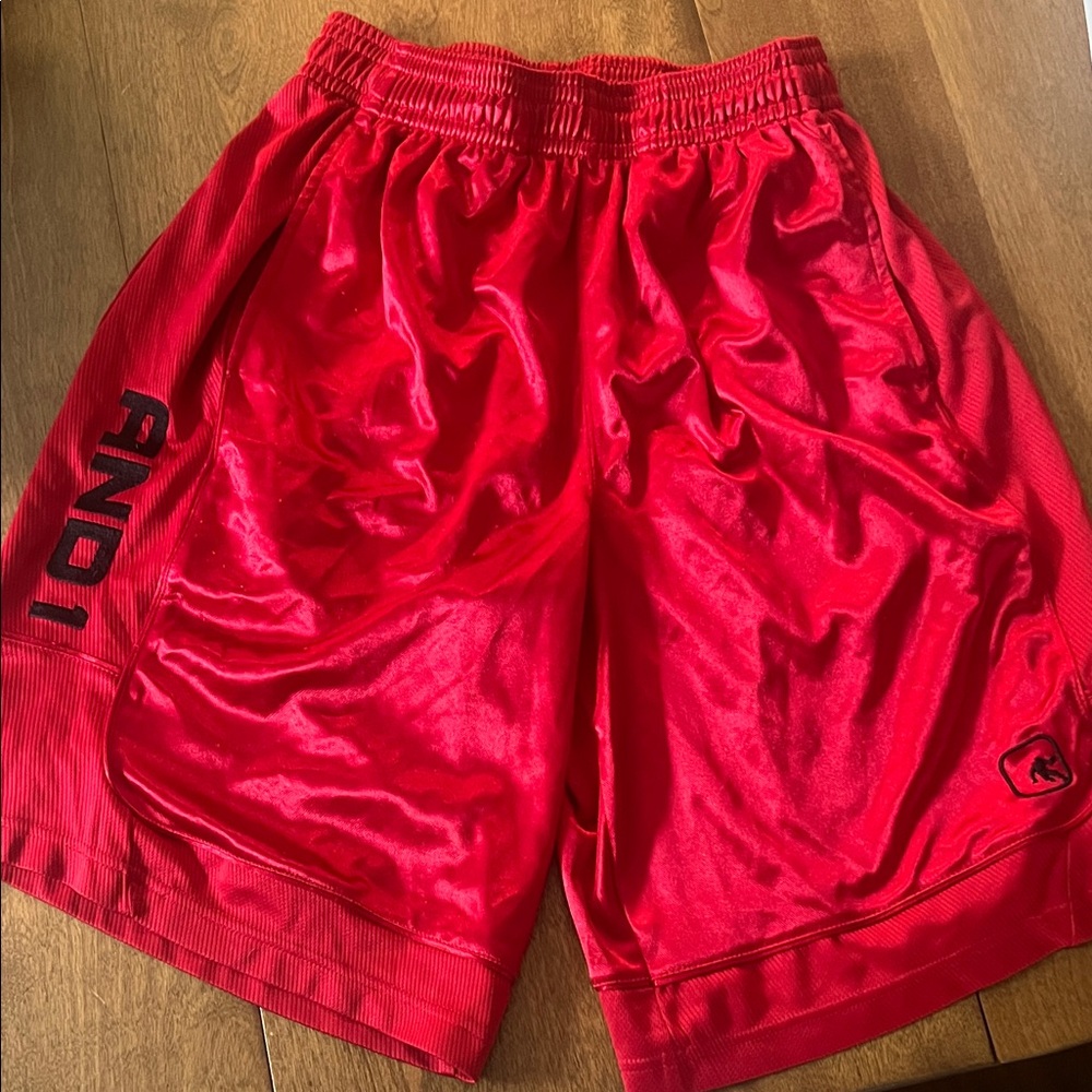 AND1 Men's Vibrant Red Athletic Shorts
